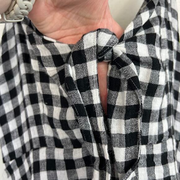Rails x REVOLVE Linen Blend Dress Size Medium August Gingham Checked Print - Picture 5 of 8